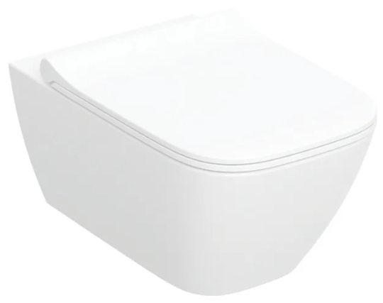 [500.685.01.2] Wallhung WC rimless with Seat & Cover