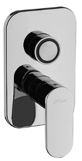 Built-in shower mixer 2 way with push button diverter